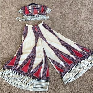 Lulus 2-piece wide leg pants set Sz S